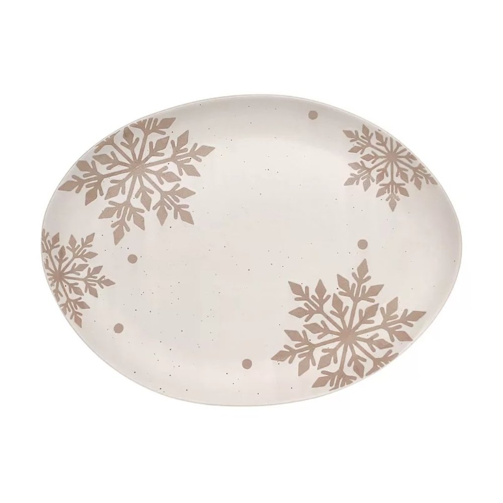 St. Nicholas Square Snowflake Ceramic Platter